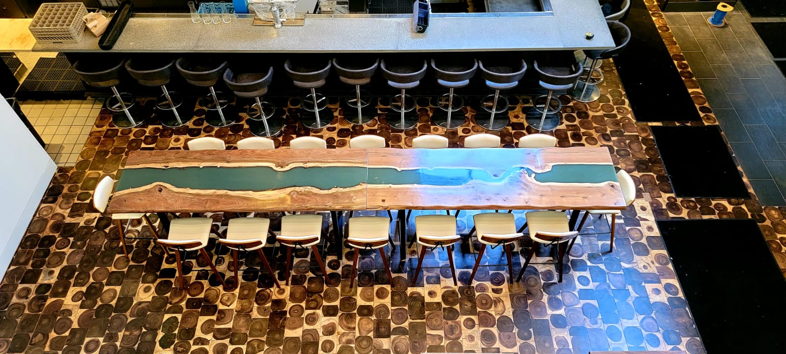 Painted wooden rocking chairs