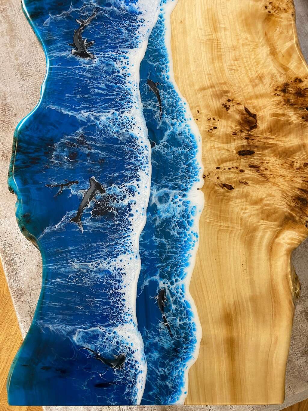 How to fix cracked resin table top