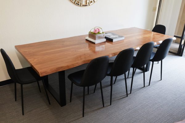 Rustic Black Walnut Live Edge Dining Conference Table