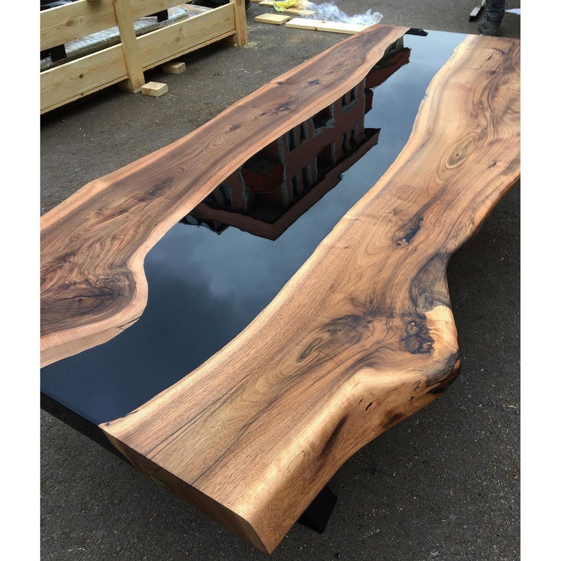 Elm Epoxy Varnish Table – 38″ (width) 2 feets