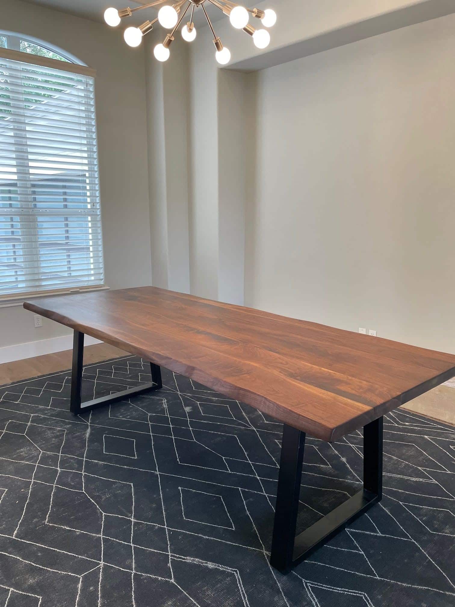 Finest Live Edge Black Walnut Dining Table