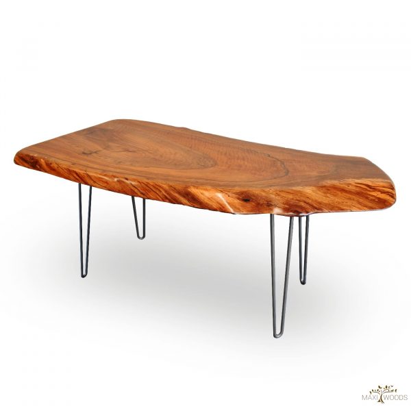 Live Edge Black Walnut Coffee Table with Natural Finish