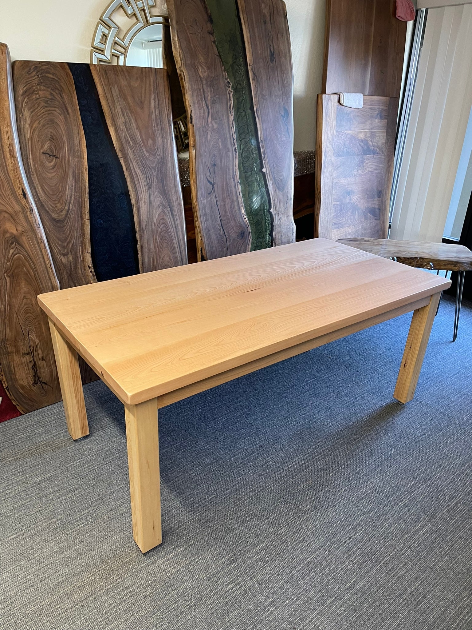 Custom-Made beech wood dining table