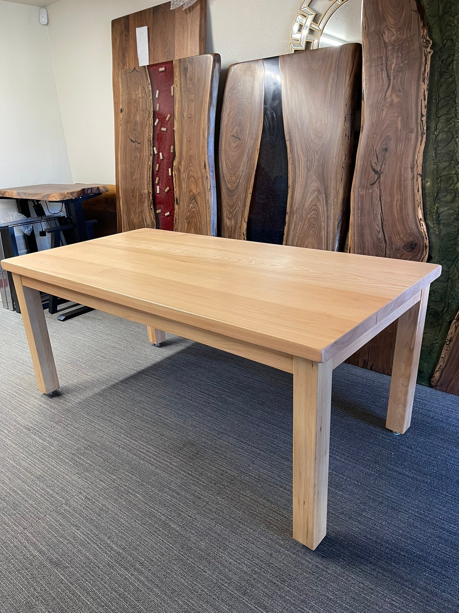 Custom-Made beech wood dining table