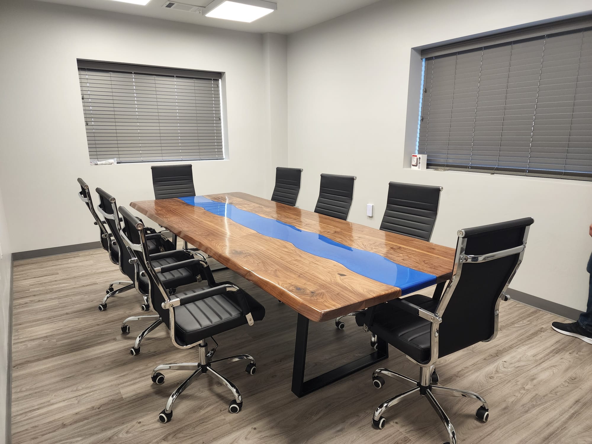 Solid Wood Epoxy River Conference Table – 38″ (width) 2 feets