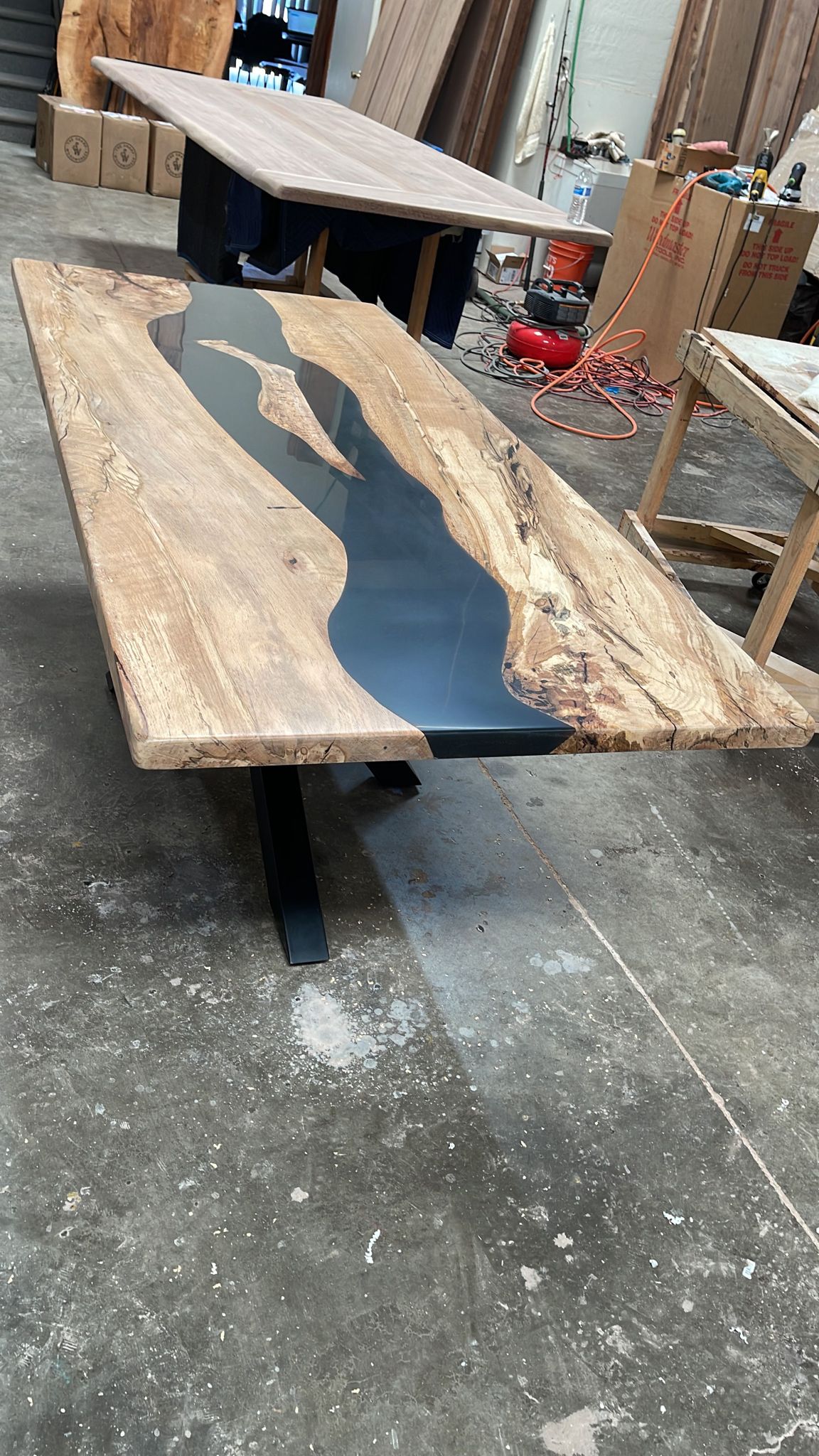 Epoxy Resin Dining Table – 38″ (width) 2 feets