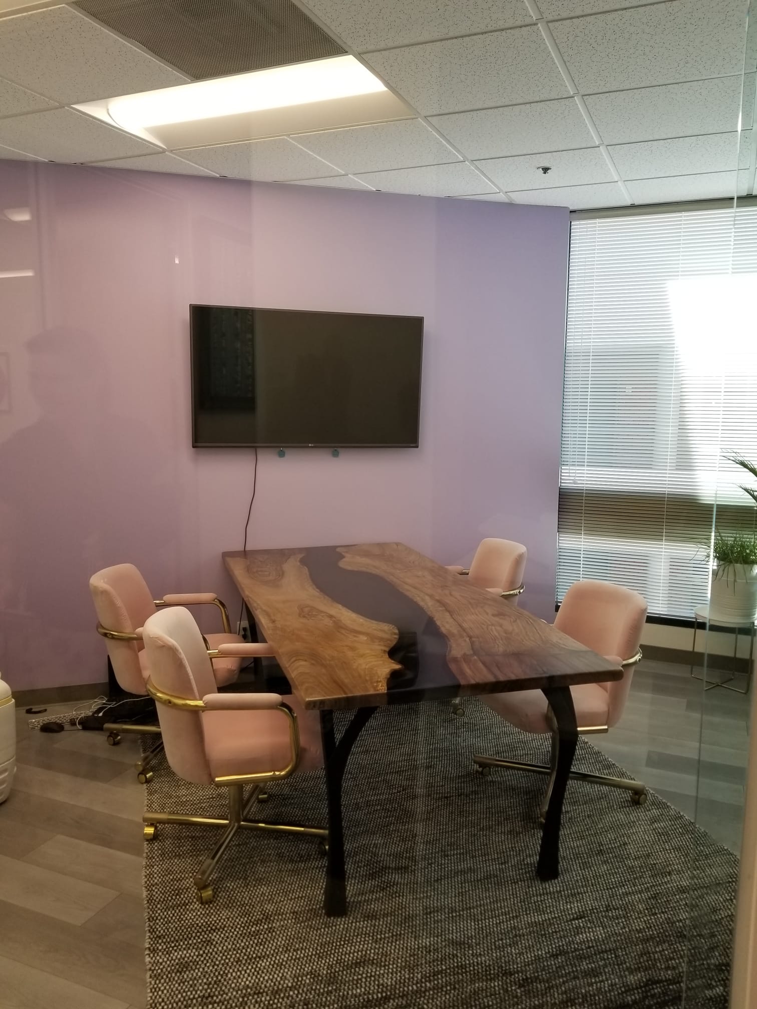 Walnut & Epoxy Conference Table – 38″ (width) 2 feets