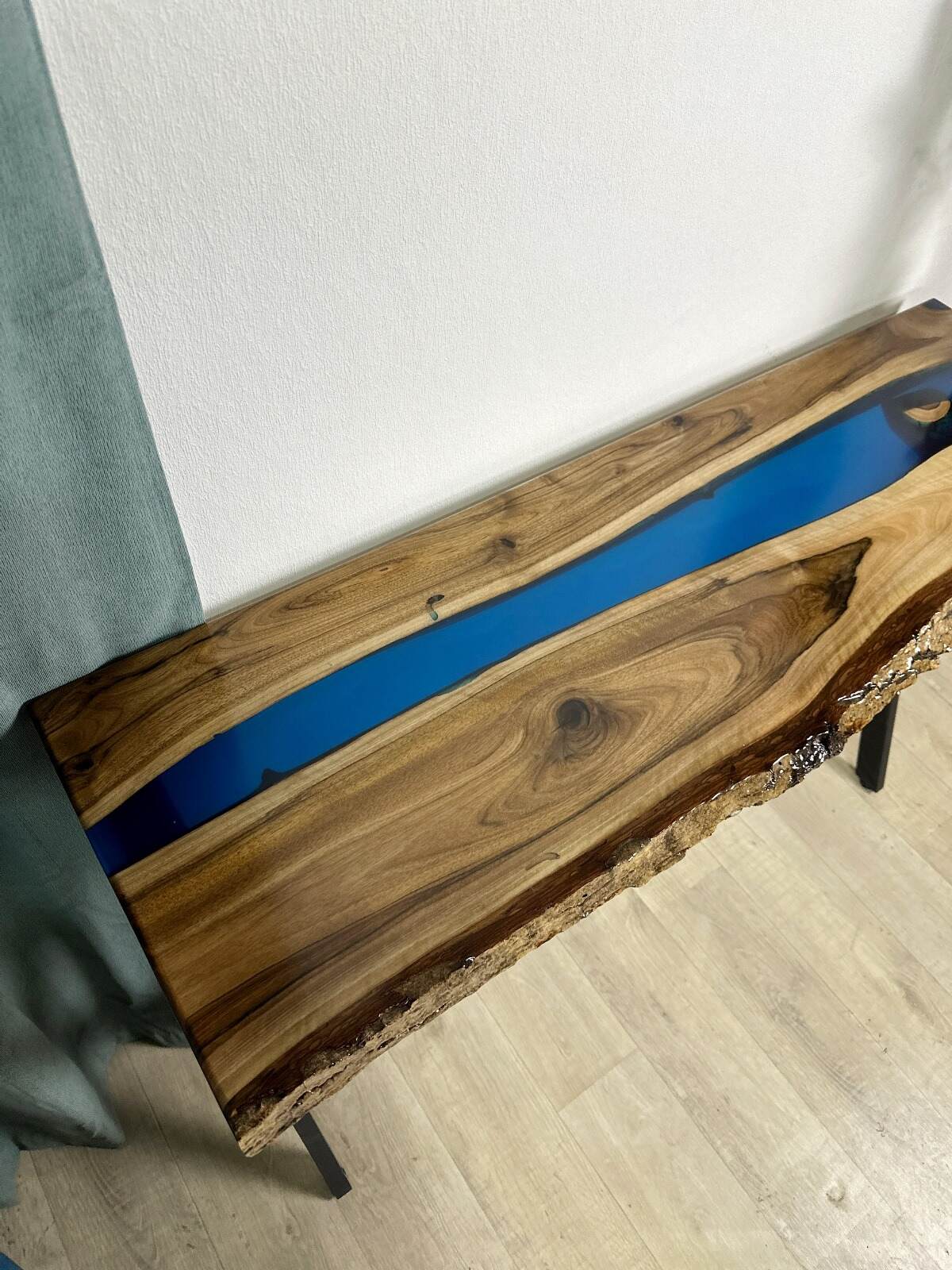 Azure Flow Walnut Console