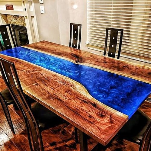 Epoxy Resin Wood Table – 38″ (width) 2 feets