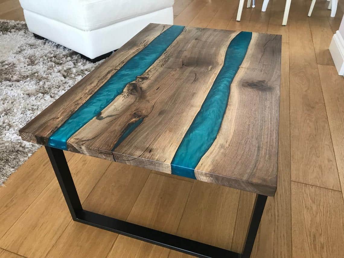 Walnut Epoxy River Table – 38″ (width) 2 feets