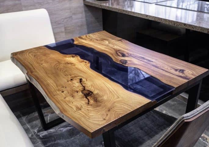 Natural River Wood Table – 38″ (width) 2 feets