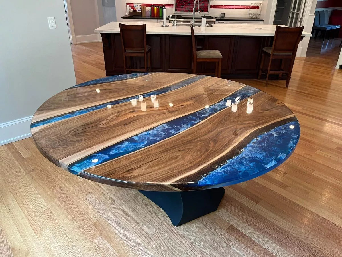 Walnut Round Dinner Table
