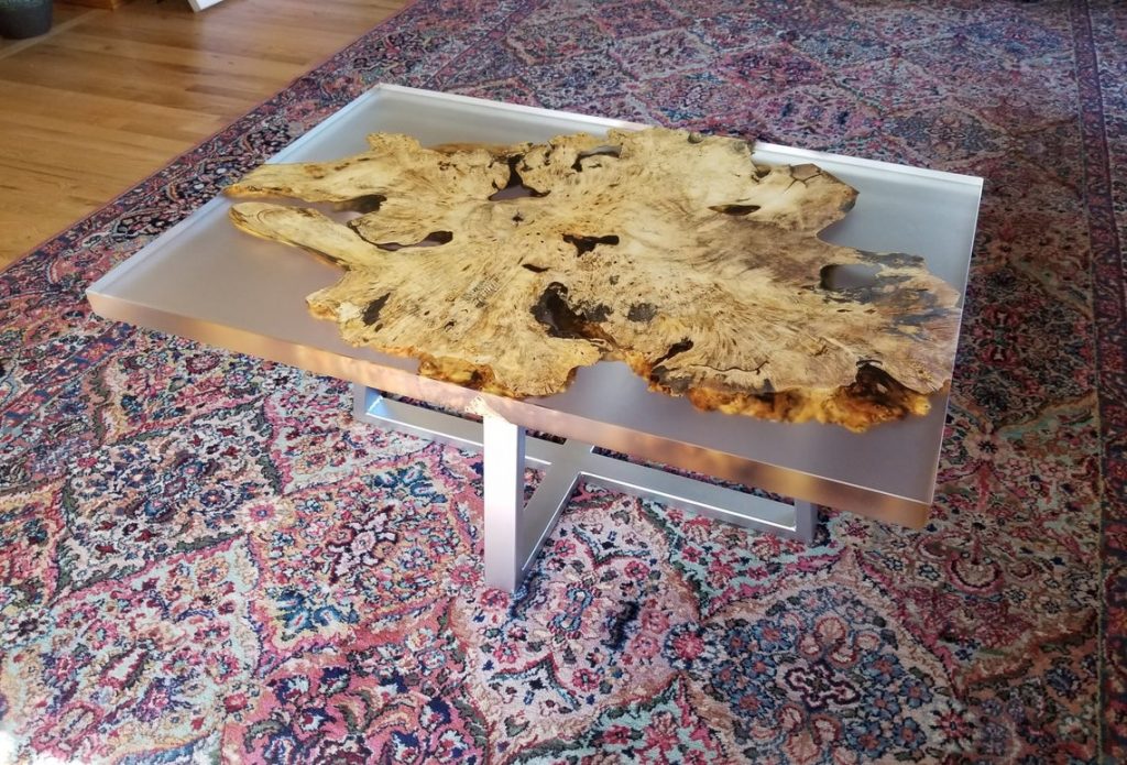 Clear Casted Coffee Table