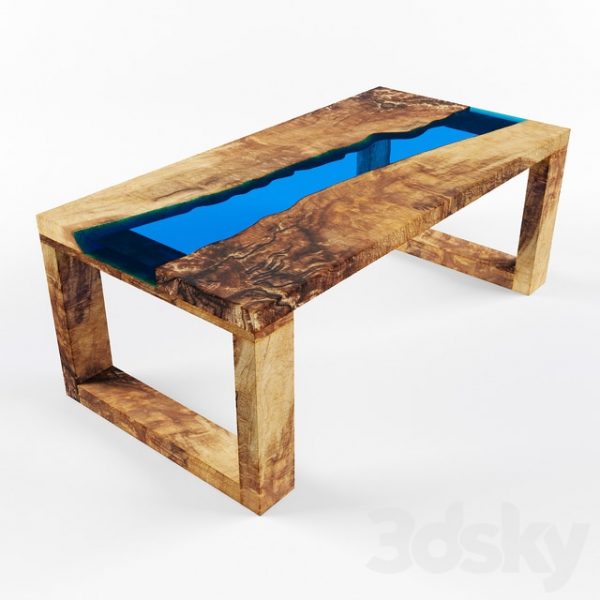 Coffee Table or Bench with Epoxy