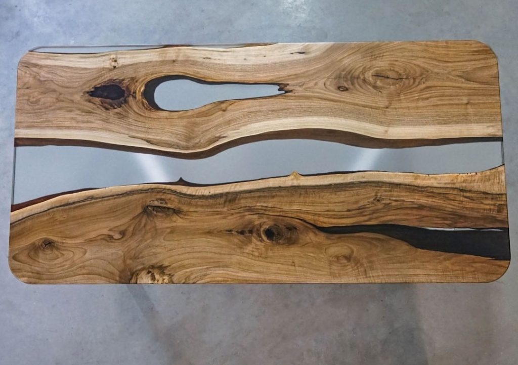 Walnut Epoxy Resin Polyurethane Varnish Table Maxiwoods