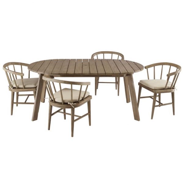Outdoor Dining Set – Table & Four Chairs