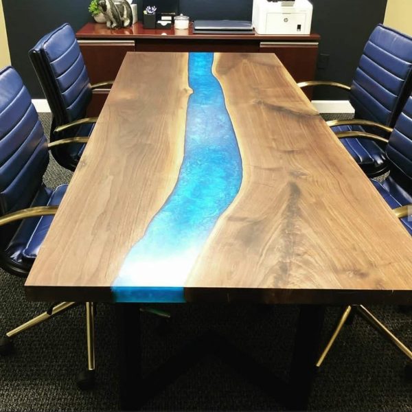 Epoxy River Wood Conference Table