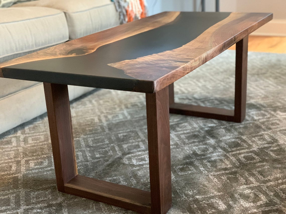Making a Stunning WALNUT and BLACK EPOXY Coffee Table: My best piece yet. 