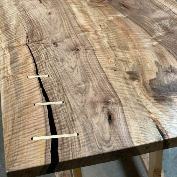 Black Walnut Dining Table with Stitches [San Francisco Bay Area]