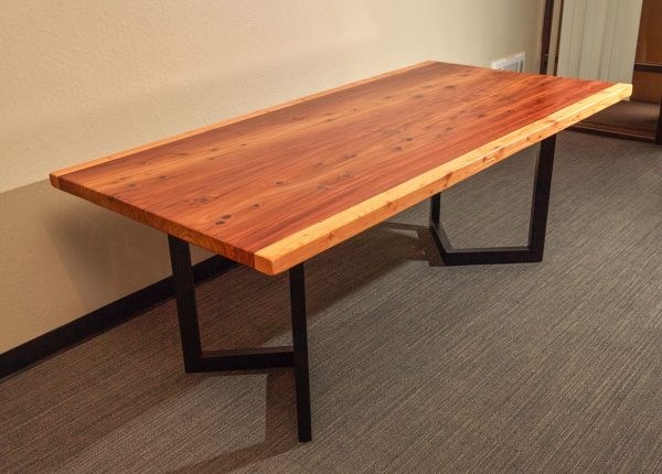 Natural Redwood Conference Dining Table, California, USA