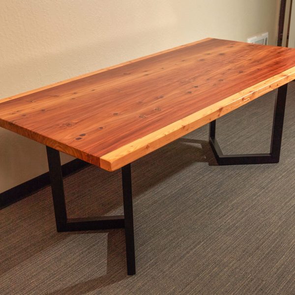 Natural Redwood Conference Dining Table, California, USA