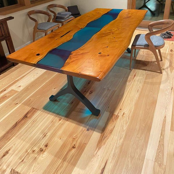 Armagnac Walnut Epoxy Acrylic Varnish Dining Table