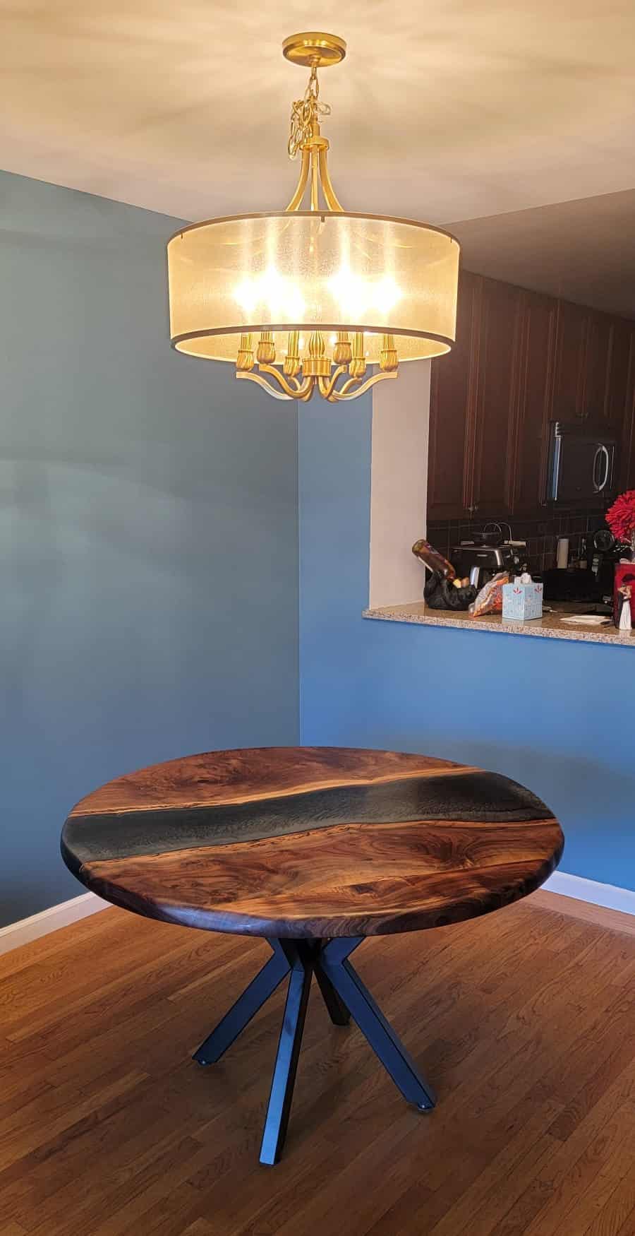Solid Hardwood and Epoxy Coffee Table – Crafted of Light and Lumber