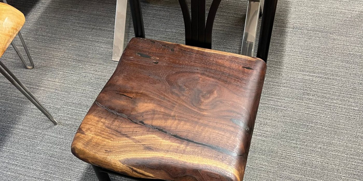 black walnut solid wood stool
