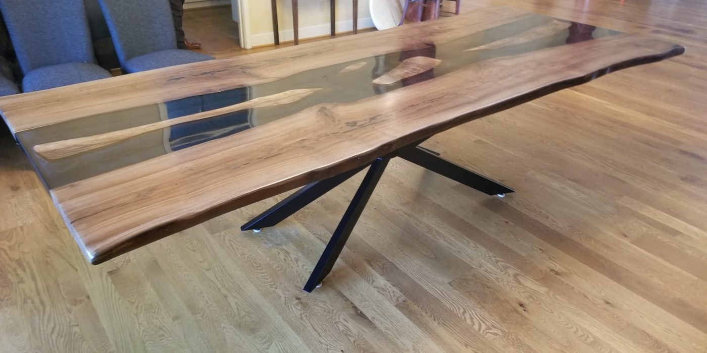 epoxy dining table